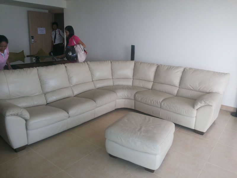 Leather sofa cleaning